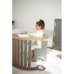 Fauteuil enfant Montessori en bois - Gris — photo 2