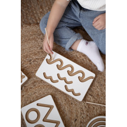 Tablette d'apprentissage enfant WAVE en bois - Gris