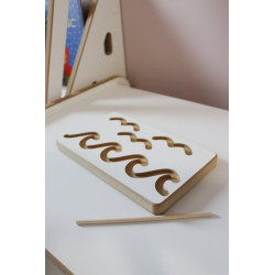 Tablette d'apprentissage enfant WAVE en bois - Gris — photo 3