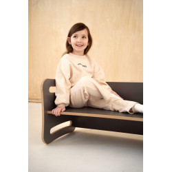 Table et chaise 2-en-1 enfant Montessori en bois - Gris — photo 5