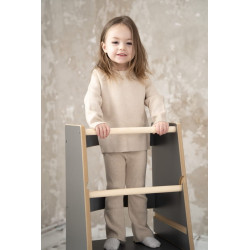 Tour d'apprentissage Montessori bois gris – Aide culinaire — photo 2