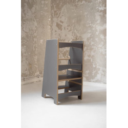 Tour d'apprentissage Montessori bois gris – Aide culinaire — photo 3