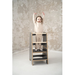 Tour d'apprentissage Montessori bois gris – Aide culinaire — photo 5