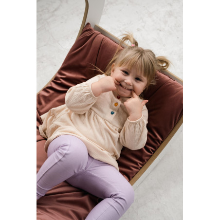 Coussin matelas Montessori rose pour balançoire XXL