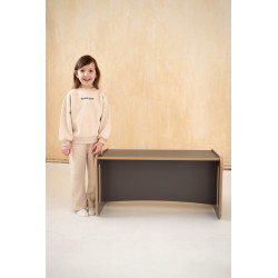 Table et chaise 2-en-1 enfant Montessori en bois - Gris — photo 7