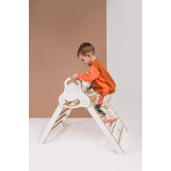 Échelle de Pikler Montessori en bois avec grand toboggan — photo 8