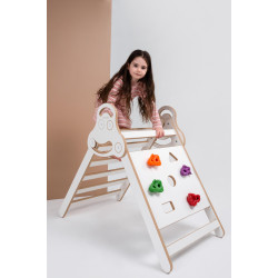 Mur d'escalade Montessori en bois pour enfants