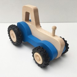 Serge the tractor - Blue - Wooden toy - Photo 2