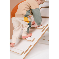 Échelle de Pikler Montessori avec grand toboggan en bois pour enfant — photo 3