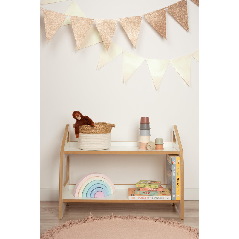 Étagère Montessori murale en bois pour chambre d'enfant