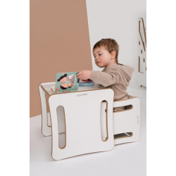 Chaise et table Montessori 2-en-1 enfant en bois — photo 2