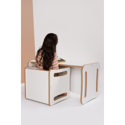 Chaise et table Montessori 2-en-1 enfant en bois — photo 5
