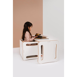 Chaise et table Montessori 2-en-1 enfant en bois — photo 6