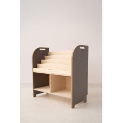 Étagère bibliothèque Montessori en bois - Grise — photo 2