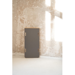 Toboggan Montessori bois et mur escalade - Gris (L) — photo 4