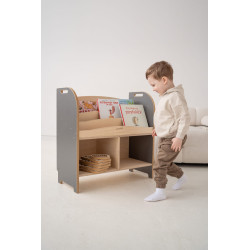 Étagère bibliothèque Montessori en bois - Grise — photo 5