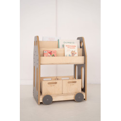 Boîte de rangement jouets Montessori en bois naturel — photo 7