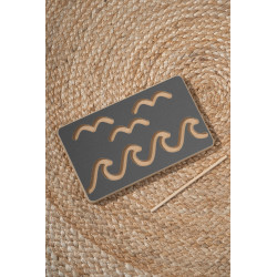 Tablette graphomotrice Montessori enfant en bois - Grise