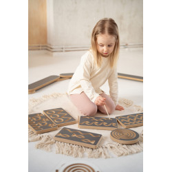 Tablette graphomotrice Montessori enfant en bois - Grise — photo 2