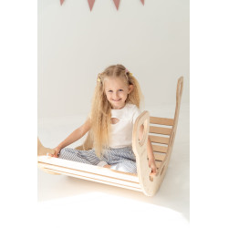 Culbuto Montessori XXL en bois naturel avec poignées — photo 2