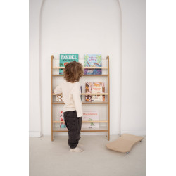 Bibliothèque murale Montessori enfant en bois étroit - SLIM — photo 3