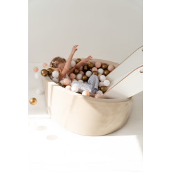 Glissière Montessori pour piscine à balles en bois – Naturel — photo 2