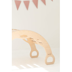 Culbuto Montessori XXL en bois naturel avec poignées — photo 7