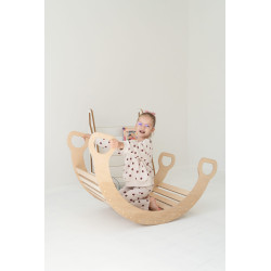 Culbuto Montessori géant en bois naturel - Taille XXL