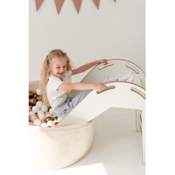 Glissière Montessori pour piscine à balles en bois – Naturel — photo 5