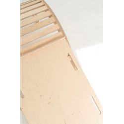 Culbuto Montessori en bois XXL avec poignées et toboggan en échelle - Naturel — photo 8