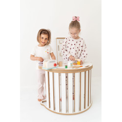 Bascule Montessori en bois avec rampe et plateau - Nuages — photo 2