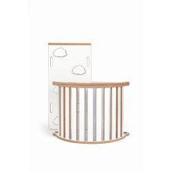 Bascule Montessori en bois avec rampe et plateau - Nuages — photo 3