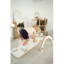 Bascule Montessori en bois avec rampe et plateau - Nuages — photo 4