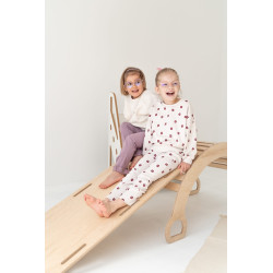 Balançoire Montessori XXL en bois avec toboggan - Naturel — photo 8