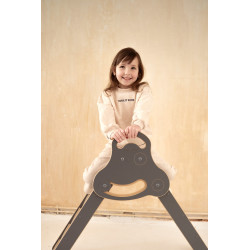 Échelle Pikler Montessori en bois avec rampe – Grande taille grise — photo 7