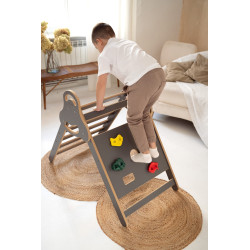 Mur d'escalade Montessori en bois – Gris