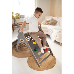 Mur d'escalade Montessori en bois – Gris — photo 5