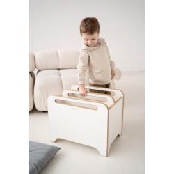 Coffre de rangement Montessori en bois pour livres et jouets