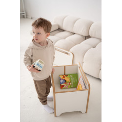 Coffre de rangement Montessori en bois pour livres et jouets — photo 2