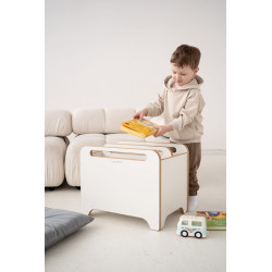 Coffre de rangement Montessori en bois pour livres et jouets — photo 4