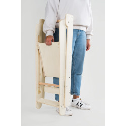 Tour d'apprentissage Montessori pliable enfant en bois naturel — photo 2