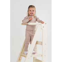 Tour d'apprentissage Montessori pliable enfant en bois naturel — photo 3