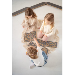 Tablettes graphomotrices Montessori en bois gris (6 pièces) — photo 2