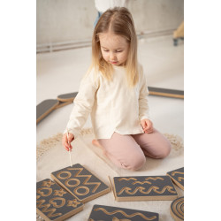 Tablettes graphomotrices Montessori en bois gris (6 pièces) — photo 3