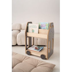 Étagère Montessori pour chambre d'enfant en bois - Grise — photo 3