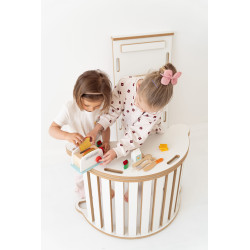 Balançoire Montessori 3-en-1 en bois avec toboggan | Taille L — photo 3