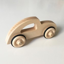 Diane the chic retro style car - Raw beech wood version - Wooden toy - Photo 2
