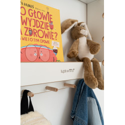 Étagère murale livres Montessori en bois pour enfant - Blanc et naturel — photo 3