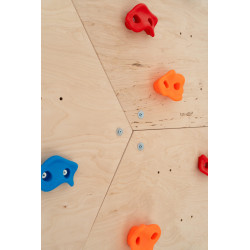 Mur d'escalade Montessori en bois hexagonal modulable — photo 5