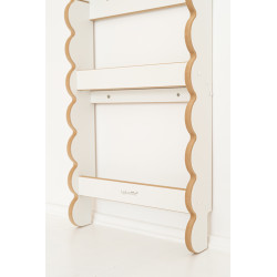Étagère murale Montessori en bois pour livres - Blanc et naturel, grande — photo 4